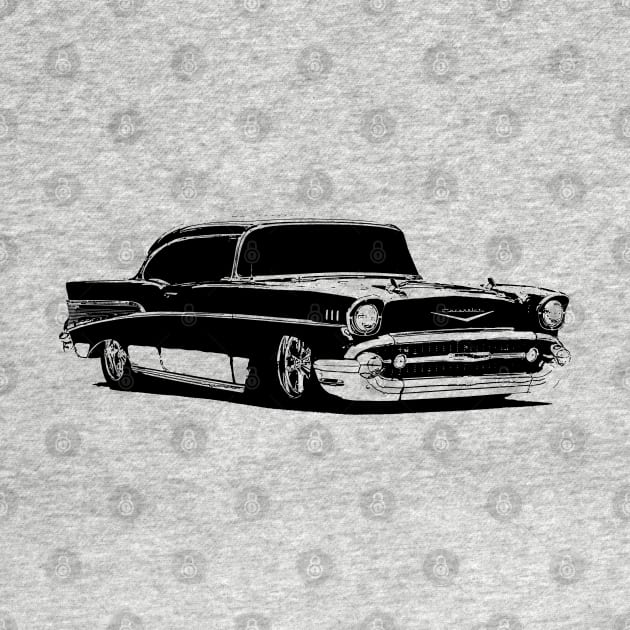 Front/Back - 1957 Chevy Bel Air - monochrome by mal_photography